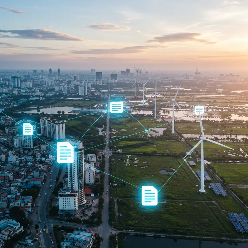 Toàn cảnh Việt Nam lồng ghép chính sách carbon, công nghệ xanh và phát triển kinh tế.